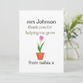 Gepersonaliseerde leraar cadeau, leraar cadeau, we bedankkaart (Staand voorkant)