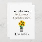 Gepersonaliseerde leraar cadeau, leraar cadeau, we bedankkaart (Voorkant / Achterkant)