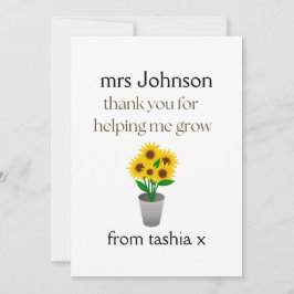 Gepersonaliseerde leraar cadeau, leraar cadeau, we bedankkaart