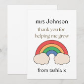 Gepersonaliseerde leraar cadeau, leraar cadeau, we bedankkaart (Voorkant / Achterkant)
