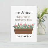 Gepersonaliseerde leraar cadeau, leraar cadeau, we bedankkaart (Staand voorkant)