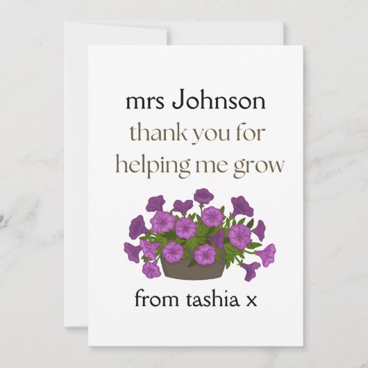Gepersonaliseerde leraar cadeau, leraar cadeau, we bedankkaart (Voorkant)