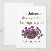 Gepersonaliseerde leraar cadeau, leraar cadeau, we bedankkaart (Voorkant / Achterkant)