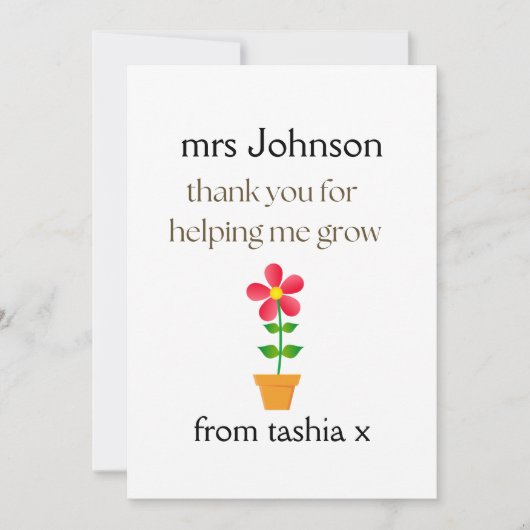Gepersonaliseerde leraar cadeau, leraar cadeau, we bedankkaart (Voorkant)