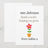 Gepersonaliseerde leraar cadeau, leraar cadeau, we bedankkaart (Voorkant / Achterkant)