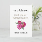 Gepersonaliseerde leraar cadeau, leraar cadeau, we bedankkaart (Staand voorkant)