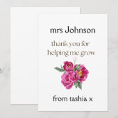 Gepersonaliseerde leraar cadeau, leraar cadeau, we bedankkaart (Voorkant / Achterkant)