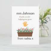 Gepersonaliseerde leraar cadeau, leraar cadeau, we bedankkaart (Staand voorkant)