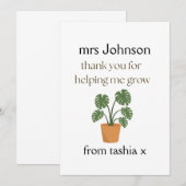 Gepersonaliseerde leraar cadeau, leraar cadeau, we bedankkaart (Voorkant / Achterkant)