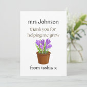Gepersonaliseerde leraar cadeau, leraar cadeau, we bedankkaart (Staand voorkant)