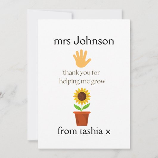 Gepersonaliseerde leraar cadeau, leraar cadeau, we bedankkaart (Voorkant)