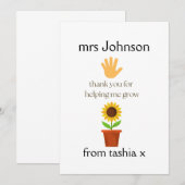 Gepersonaliseerde leraar cadeau, leraar cadeau, we bedankkaart (Voorkant / Achterkant)