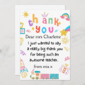 Gepersonaliseerde leraar cadeau, leraar cadeau, we feestdagenkaart (Voorkant / Achterkant)