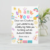 Gepersonaliseerde leraar cadeau, leraar cadeau, we feestdagenkaart (Staand voorkant)