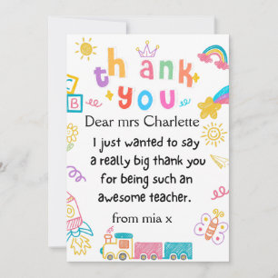 Gepersonaliseerde leraar cadeau, leraar cadeau, we feestdagenkaart