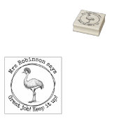 Gepersonaliseerde leraar Cassowary Great Work Clas Rubberstempel (Gestempeld)