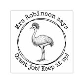 Gepersonaliseerde leraar Cassowary Great Work Clas Zelfinktende Stempel (Design)