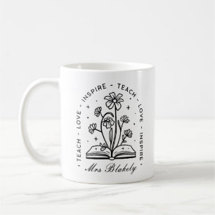 Gepersonaliseerde leraar cottage core donkere acad koffiemok