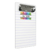 Gepersonaliseerde leraar Crayon Rainbow Handprint Mini Klembord (Schuin)