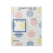 Gepersonaliseerde leraar Dagelijkse to-do lijst Ap Notitieblok (Linkerzijde)