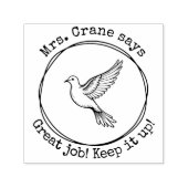 Gepersonaliseerde leraar Dove Great Work Classroom Zelfinktende Stempel (Design)