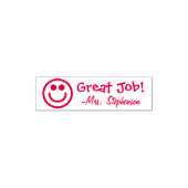 Gepersonaliseerde leraar Face Reward Stamp Zelfinktende Stempel (Design)