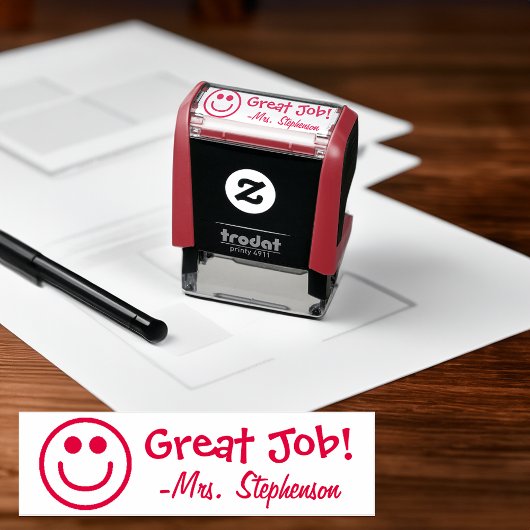 Gepersonaliseerde leraar Face Reward Stamp Zelfinktende Stempel