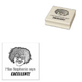 Gepersonaliseerde leraar foto en validering rubberstempel (Gestempeld)