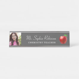 Gepersonaliseerde leraar foto Modern Bureau Naambordje