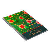 Gepersonaliseerde Leraar Fun Retro Bloemen Groen Notitieboek (Rechterzijde)