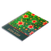 Gepersonaliseerde Leraar Fun Retro Bloemen Groen Notitieboek (Linkerzijde)