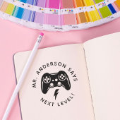 Gepersonaliseerde leraar Gamer Stamp Terug naar sc Rubberstempel