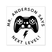 Gepersonaliseerde leraar Gamer Stamp Terug naar sc Zelfinktende Stempel (Design)