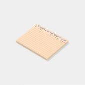 Gepersonaliseerde leraar gekleurde Stippen gelinkt Post-it® Notes (Schuin)