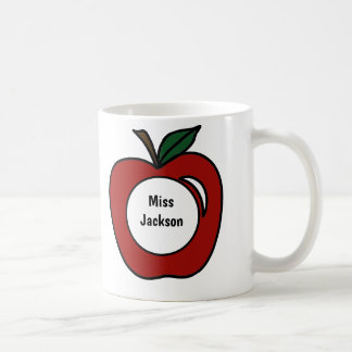 Gepersonaliseerde leraar Gift-Apple Monogram Koffiemok