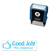 Gepersonaliseerde leraar Goede baan duimen omhoog  Zelfinktende Stempel (In situ)