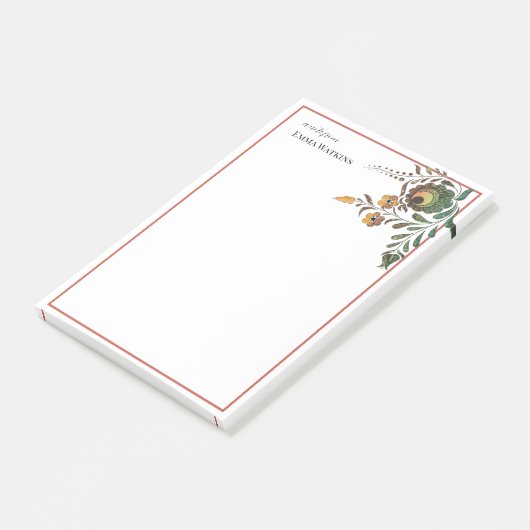 Gepersonaliseerde leraar grenst aan Hongaars Folk  Post-it® Notes (Schuin)