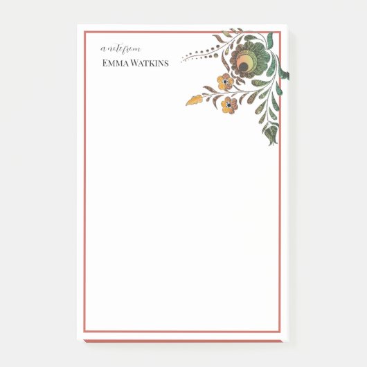 Gepersonaliseerde leraar grenst aan Hongaars Folk  Post-it® Notes (Voorkant)