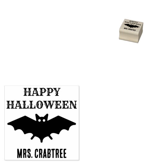 Gepersonaliseerde leraar Halloween Party Rubberstempel (Gestempeld)