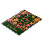 Gepersonaliseerde Leraar Joy in Journey  Bloemen Notitieboek (Linkerzijde)