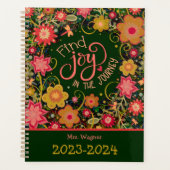 Gepersonaliseerde Leraar Joy in Journey  Bloemen Planner (Voorkant)