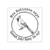 Gepersonaliseerde Leraar Kardinaal Groot Werk Klas Rubberstempel (Afrduk)