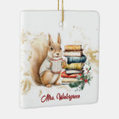 Gepersonaliseerde leraar kerst keramisch ornament (Rechts)