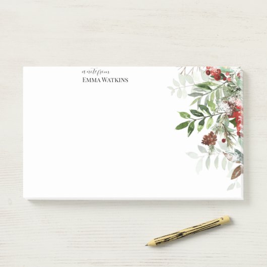 Gepersonaliseerde leraar kerst post-it® notes (Op bureau)