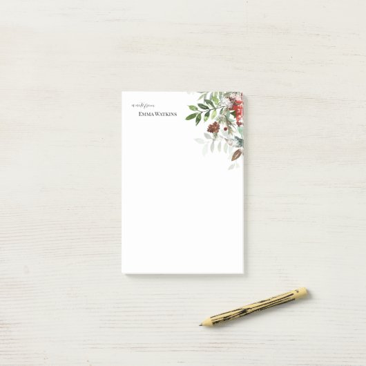 Gepersonaliseerde leraar kerst post-it® notes (Op bureau)