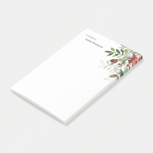 Gepersonaliseerde leraar kerst post-it® notes (Schuin)