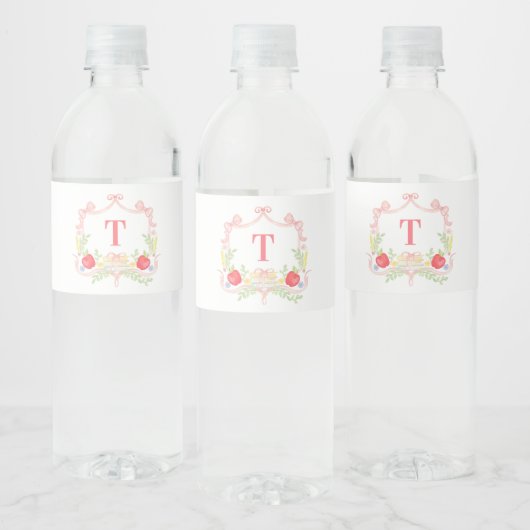 Gepersonaliseerde leraar | Klaslokaal Monogram Cre Waterfles Etiket (Flessen)