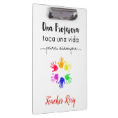 Gepersonaliseerde leraar klemborden (Spaans) Hande (Rechts)