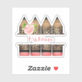 Gepersonaliseerde leraar luipaard print potlood sticker (Vel)