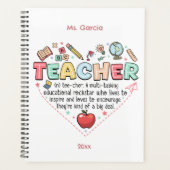 Gepersonaliseerde leraar maandelijks planner (Voorkant)